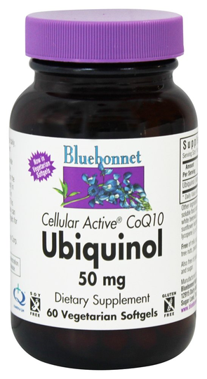 Bluebonnet Nutrition - Cellular Active CoQ10 Ubiquinol From Kaneka QH 50 mg. - 60 Softgels