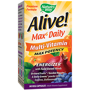 Alive! Whole Food Energizer Multivitamin (90 Vegetable Capsules)