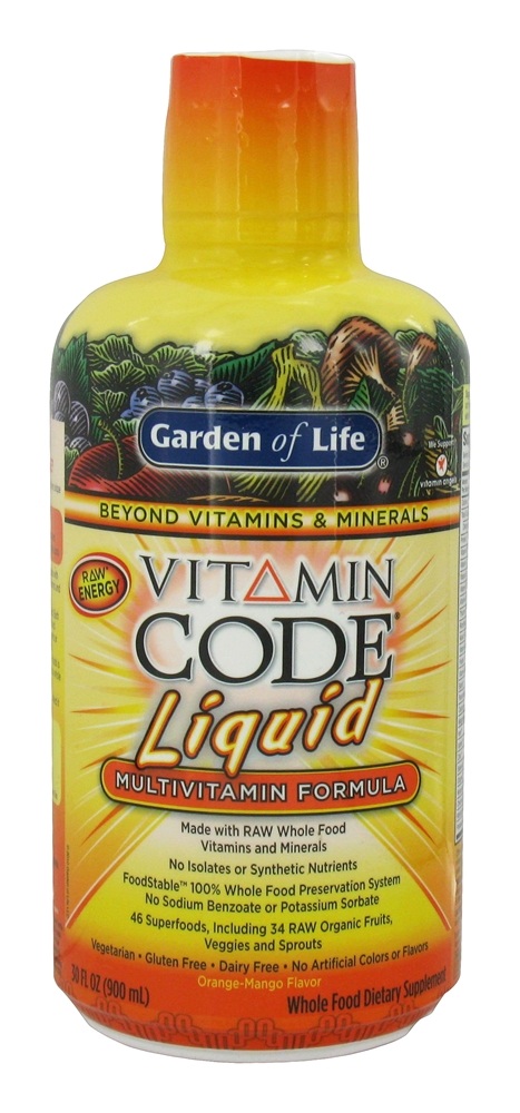 Garden of Life - Vitamin Code Liquid Multivitamin Formula Orange Mango - 30 fl. oz.