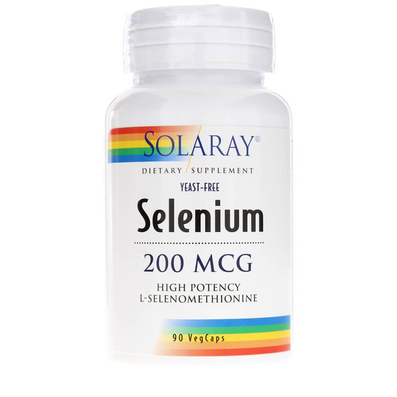 Solaray Selenium 200 Mcg, Yeast-Free Formula 90 Veg Capsules