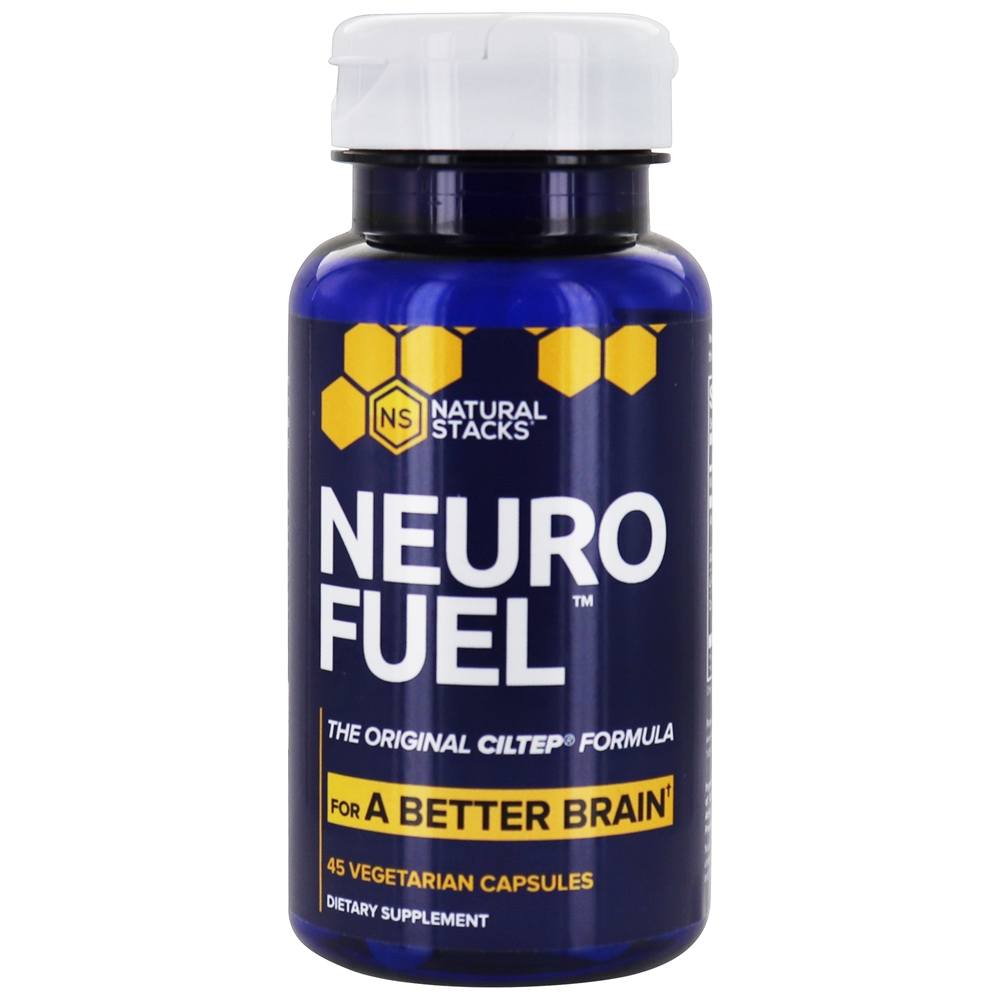 Natural Stacks - Neuro Fuel for A Better Brain - 45 Vegetarian Capsules (Formerly CILTEP Formula)