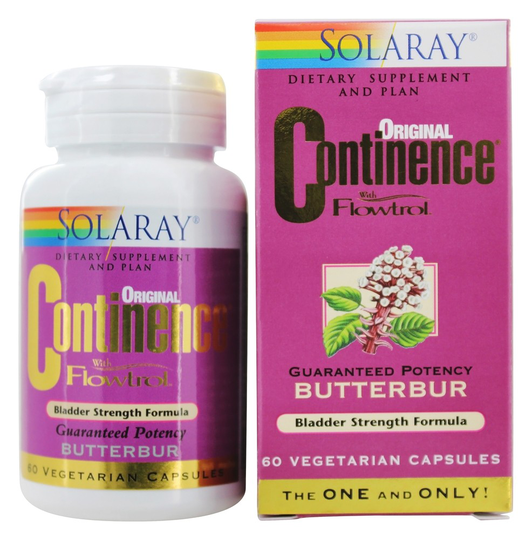 Solaray - Continence With Flowtrol Guaranteed Potency Butterbur - 60 Capsules