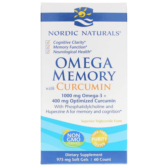 Nordic Naturals Omega Memory with Curcumin 60 Softgels