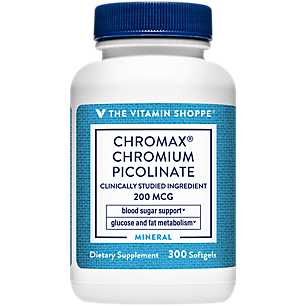 Chromax Chromium Picolinate - Supports Glucose & Fat Metabolism - 200 MCG (300 Softgels)