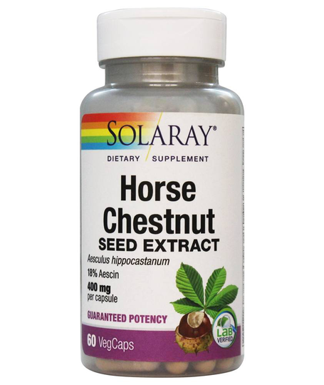 Solaray - Guaranteed Potency Horse Chestnut Seed Extract 400 mg. - 60 Capsules