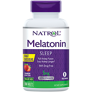 Melatonin Fast Dissolve - Strawberry - 5 MG (150 Tablets)