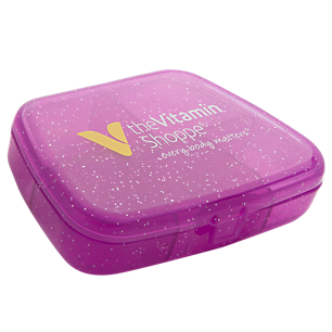 Pocket Pack Pill Case - Purple Glitter
