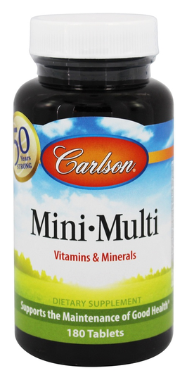 Carlson Labs - Mini-Multi (Iron-Free Small Tablet) - 180 Tablets