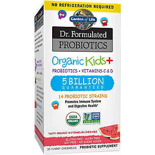 Dr. Formulated Organic Kids+ Probiotics 5 Billion - Watermelon (30 Chewables)
