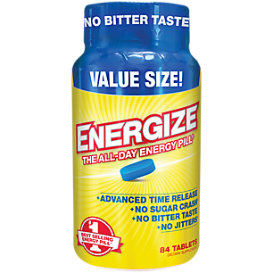 Energize - The All Day Energy Pill - Time Release with No Jitters or Crash (84 Tablets)