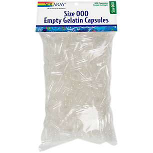Empty Gelatin Capsules - Size 000 (500 Capsules)
