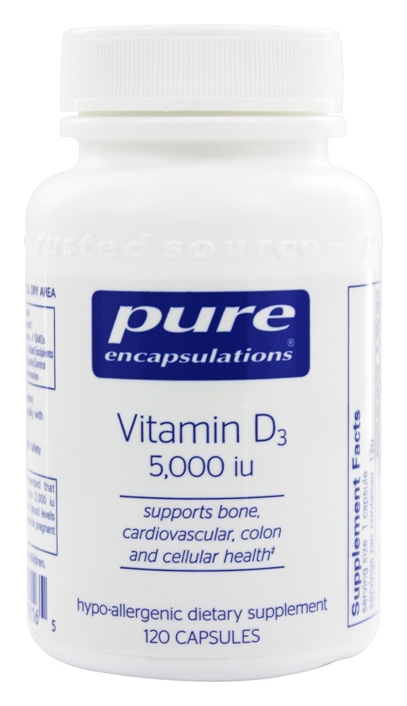 Pure Encapsulations - Vitamin D3 1000 IU - 120 Vegetarian Capsules