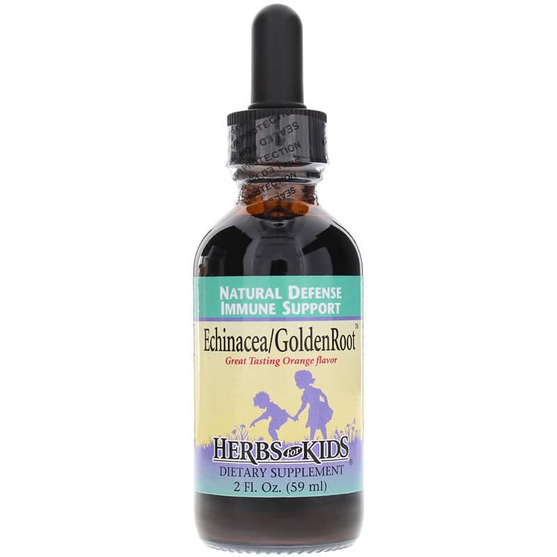 Herbs for Kids Echinacea/GoldenRoot Natural Defense Immune Support Orange 2 Oz