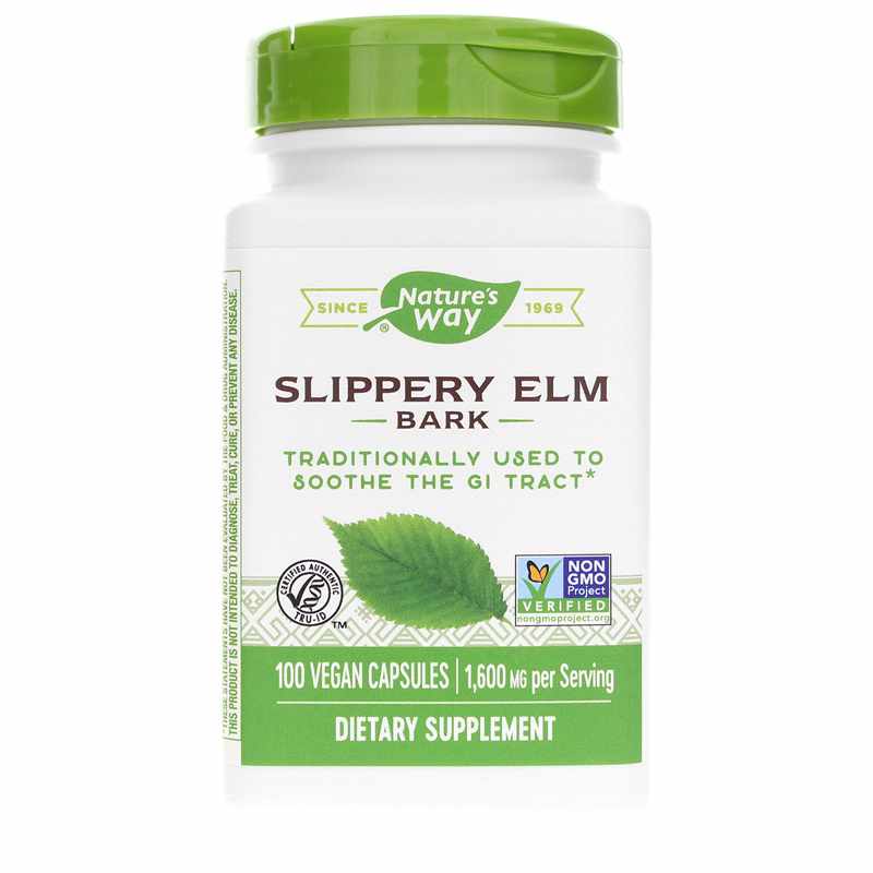 Natures Way Slippery Elm Bark 100 Veg Capsules