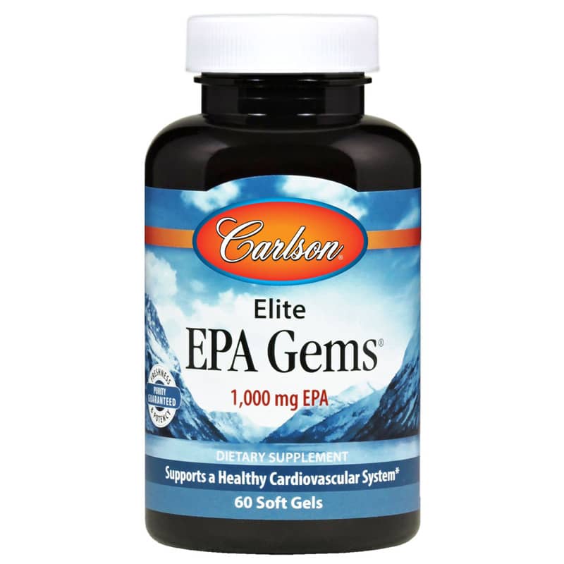 Carlson Labs Elite EPA Gems 1000 Mg 60 Softgels