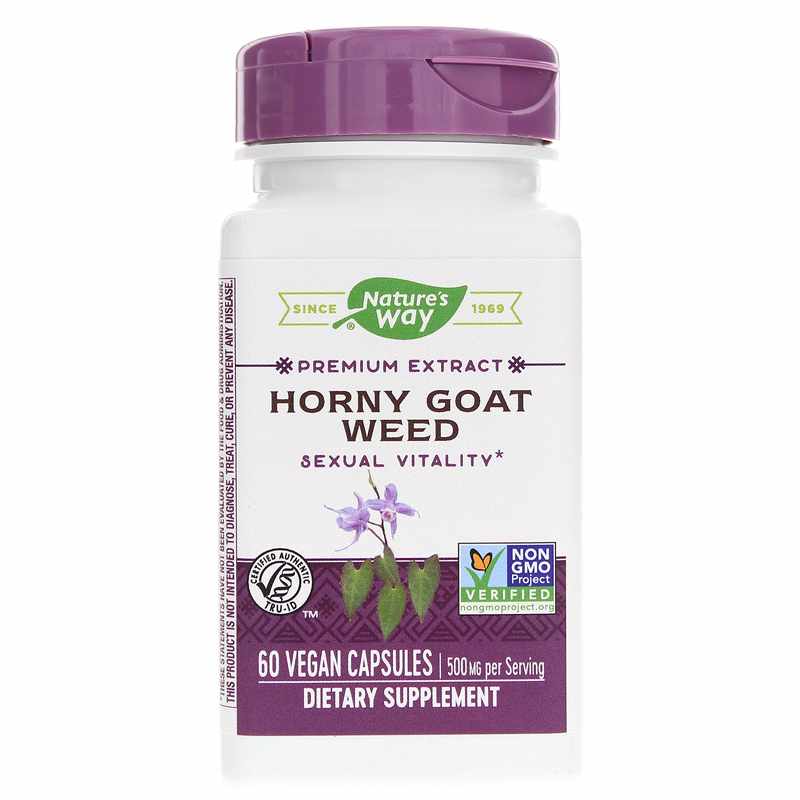 Natures Way Horny Goat Weed 500 Mg 60 Vegan Capsules