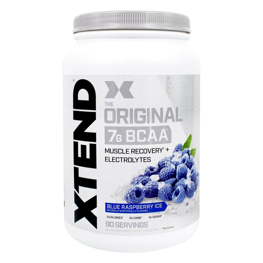Scivation - Xtend The Original BCAA Muscle Recovery Electrolytes Powder 90 Servings Blue Raspberry Ice - 2.78 lb.