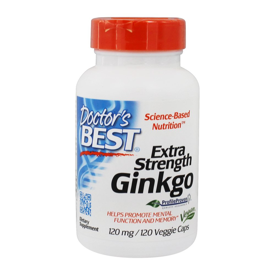Doctor's Best - Extra Strength Ginkgo 120 mg. - 120 Vegetarian Capsules