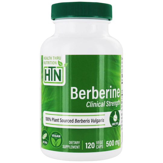 Health Thru Nutrition - Berberine HCL Healthy Glucose Metabolism 500 mg. - 120 Vegetable Capsule(s)