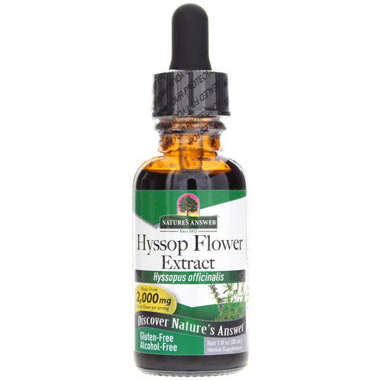 Natures Answer Hyssop Flower Extract Alcohol-Free 1 Oz
