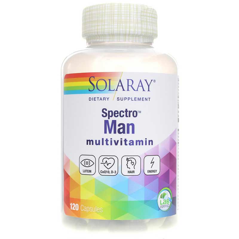 Solaray Spectro Multi-Vita-Min, Man Formula 120 Capsules