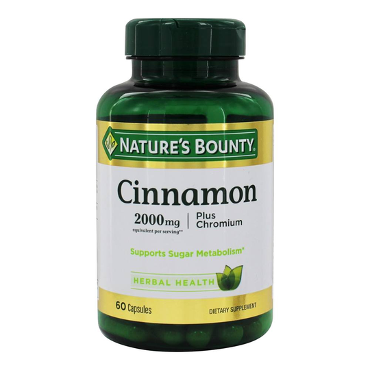 Nature's Bounty - Cinnamon Plus Chromium 2000 mg. - 60 Capsules