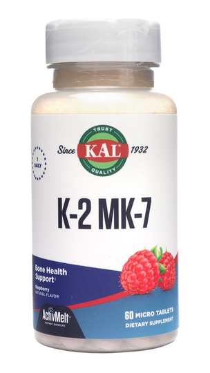 Kal - Vitamin K2 MK-7 Bone Support Formula Raspberry 100 mcg. - 60 Micro Tablets