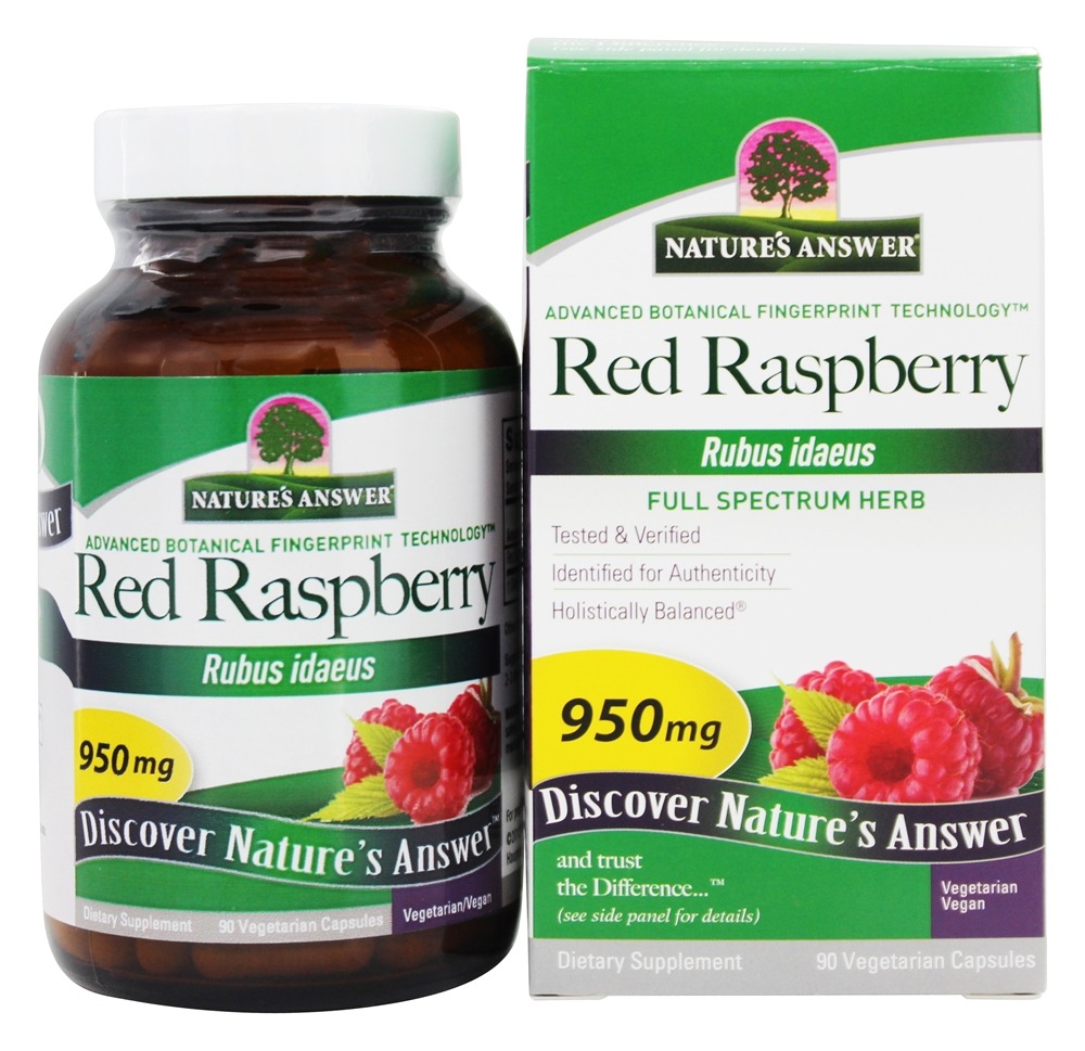 Nature's Answer - Red Raspberry Leaf 950 mg. - 90 Vegetarian Capsules