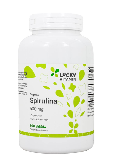 LuckyVitamin - Organic Spirulina 500 mg. - 500 Tablets