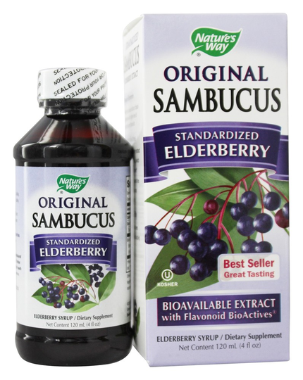 Nature's Way - Sambucus Original Bio-Certified Black Elderberry Syrup - 4 fl. oz.