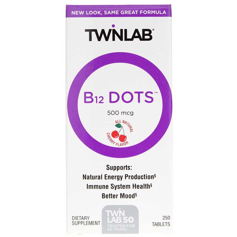 Twinlab B-12 Dots 500 Mcg 250 Tablets