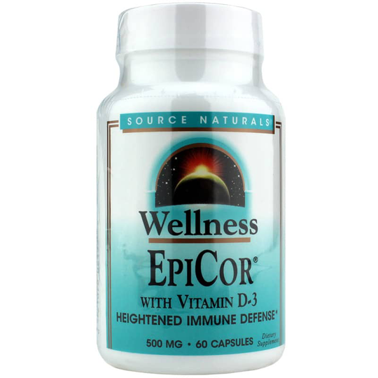 Source Naturals Wellness EpiCor with Vitamin D-3 60 Capsules