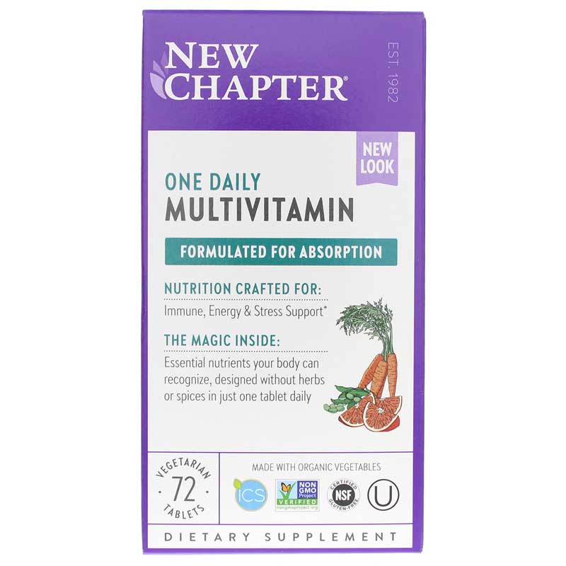 New Chapter Only One Whole-Food Multivitamin 72 Tablets