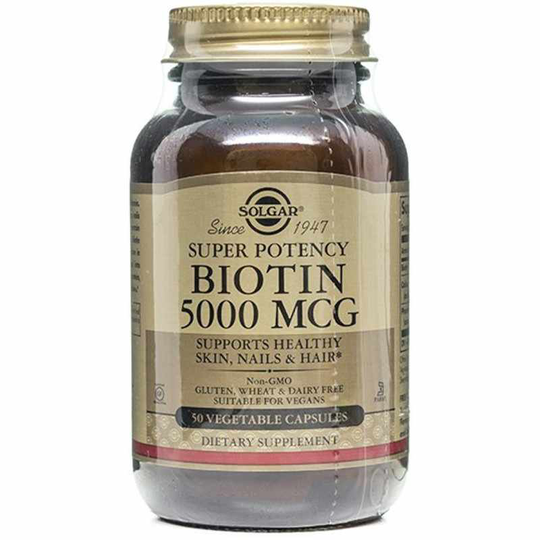 Solgar Biotin 5000 Mcg 50 Veg Capsules