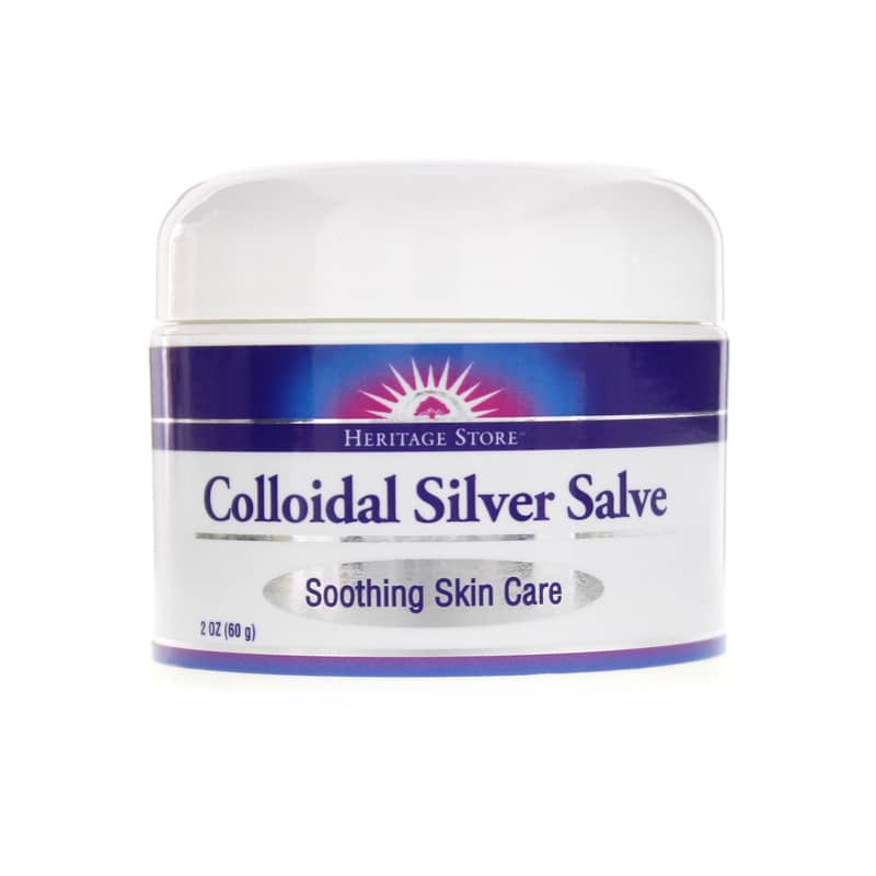 Heritage Store Colloidal Silver Salve Soothing Skin Care 2 Oz
