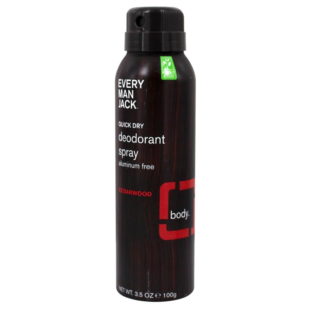 Every Man Jack - Quick Dry Aluminum Free Deodorant Spray Cedarwood - 3.5 oz.