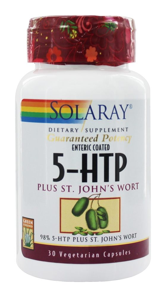 Solaray - Guaranteed Potency 5-HTP With Saint Johns Wort 100 mg. - 30 Capsules