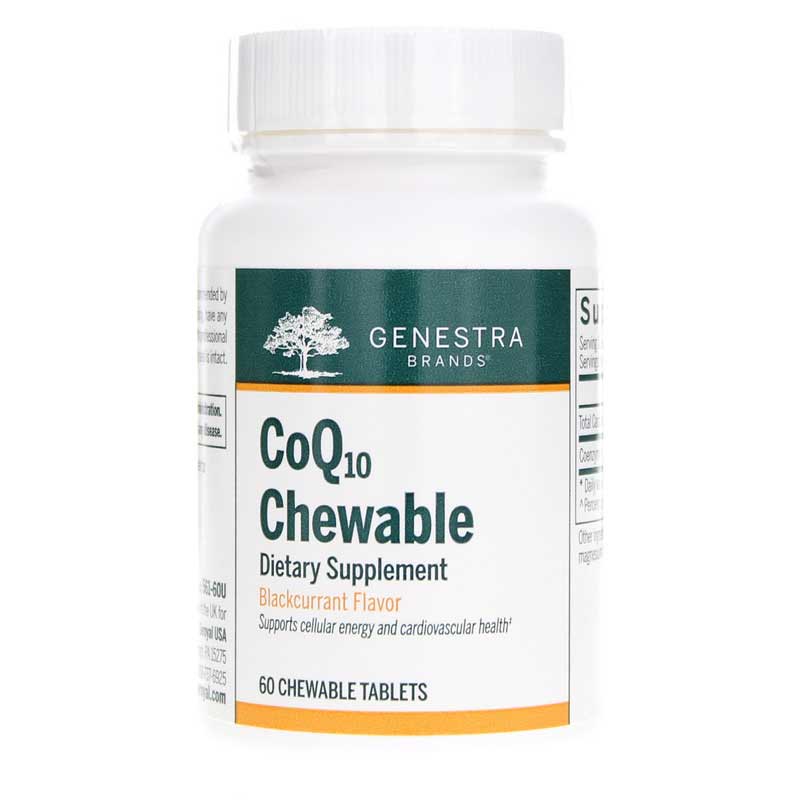 Genestra CoQ10 Chewable Blackcurrant Flavor 60 Chewable Tablets