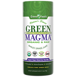 Raw Organic Green Magma Barley Grass Juice Powder - Chlorophyll, Active Enzymes, Antioxidants (25 Servings)