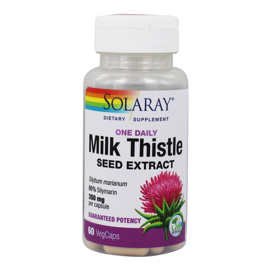 Solaray - Guaranteed Potency Milk Thistle One Daily - 60 Vegetarian Capsules