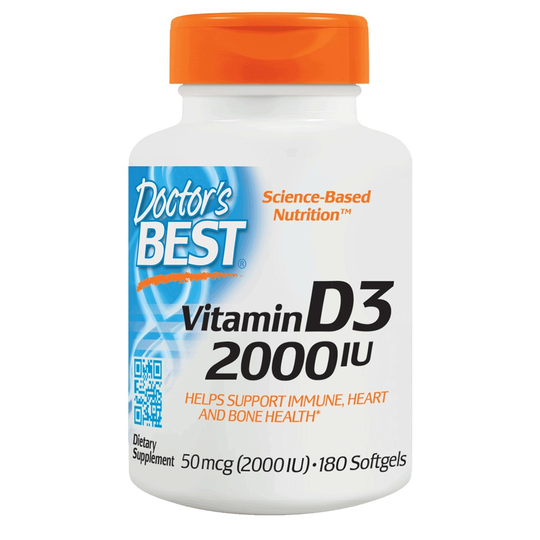 Doctor's Best - Vitamin D3 2000 IU - 180 Softgels