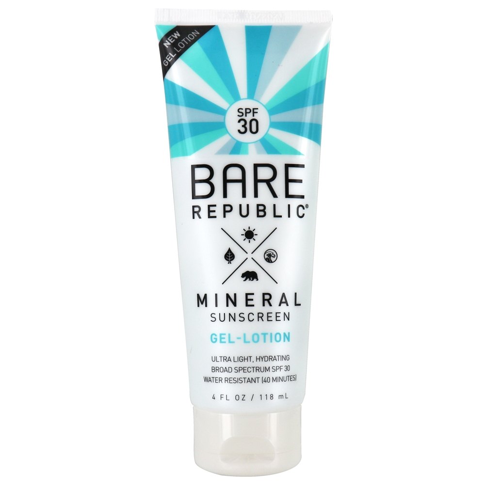 Bare Republic - Mineral Body Sunscreen Gel-Lotion Natural Fragrance 30 SPF - 4 fl. oz.