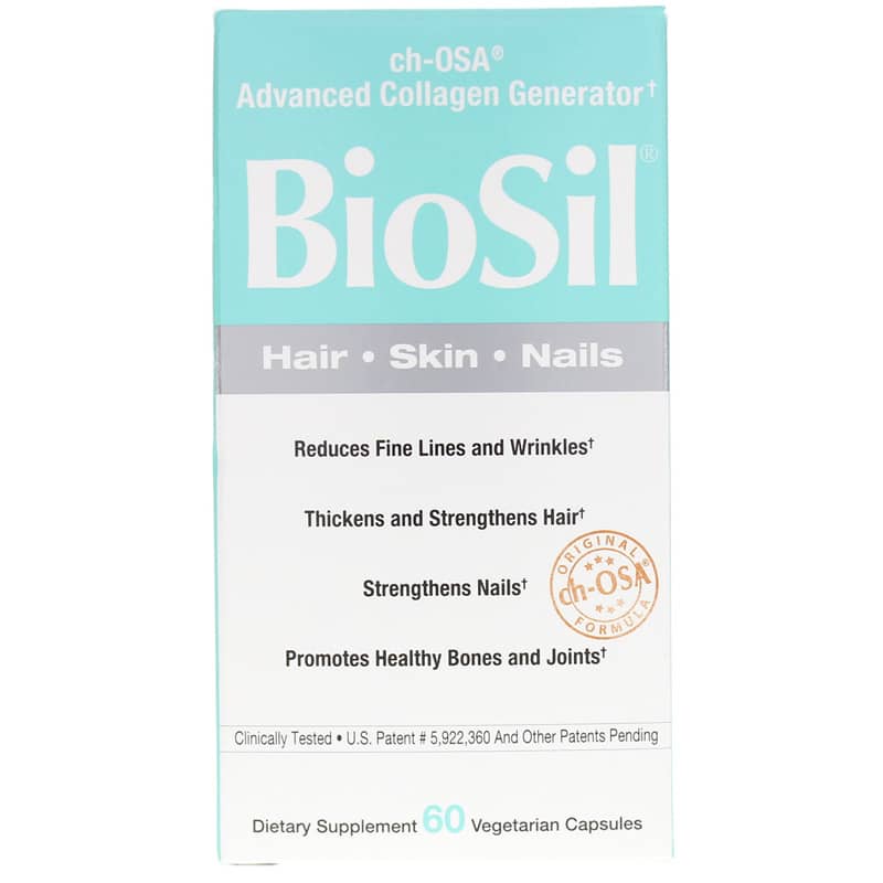 Natural Factors BioSil Hair Skin Nails Caps 60 Veg Capsules