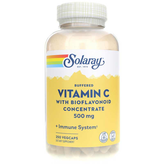 Solaray Vitamin C 500 Mg Buffered with Bioflavonoid Concentrate, 250 Veg Capsules