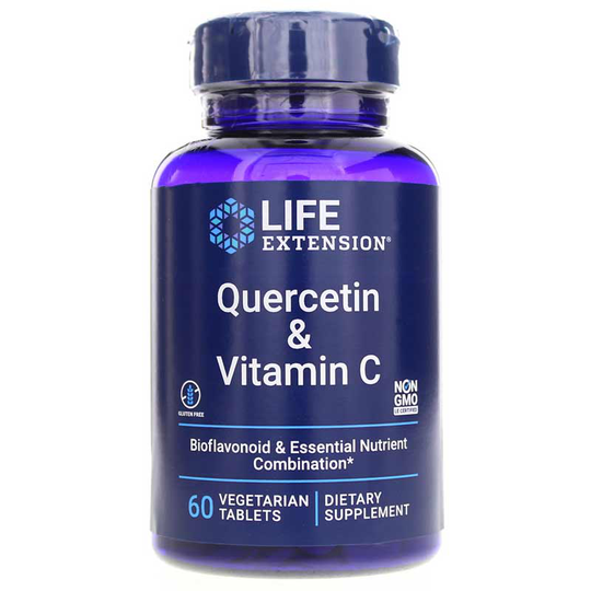 Life Extension Quercetin & Vitamin C 60 Veg Tablets