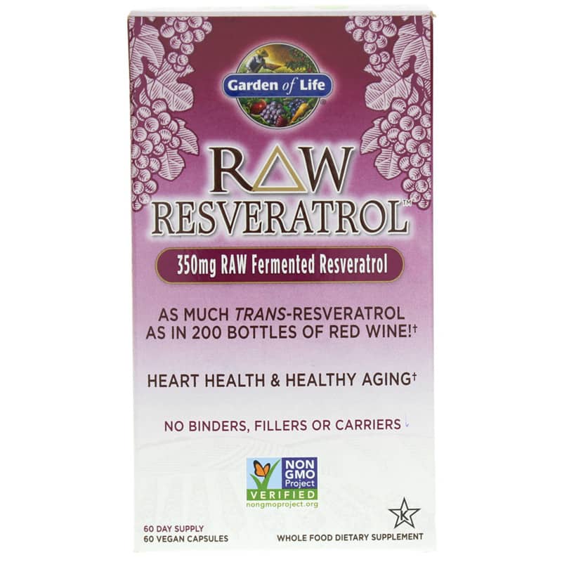 Garden of Life Raw Resveratrol 350 Mg 60 Veg Capsules