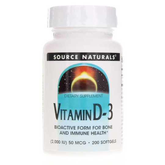 Source Naturals Vitamin D-3 2,000 IU 200 Softgels