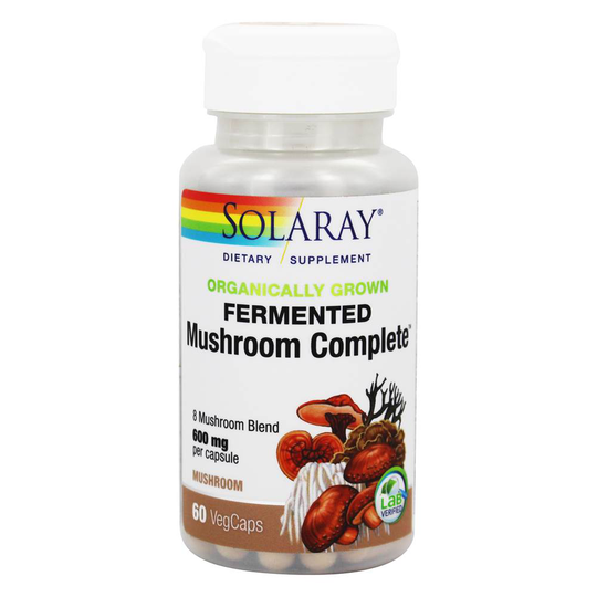Solaray - Organically Grown Fermented Mushroom Complete 600 mg. - 60 Vegetable Capsule(s)