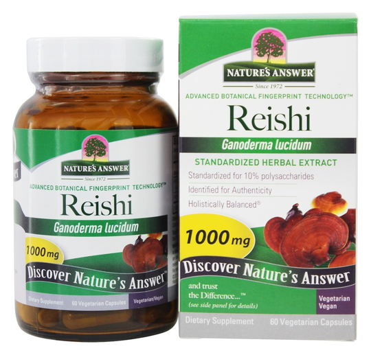Nature's Answer - Reishi Mushroom Extract - 60 Vegetarian Capsules