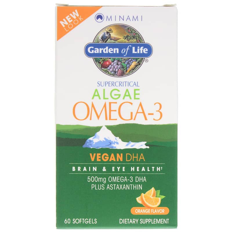 Garden of Life Minami Algae Omega-3 Vegan DHA 60 Softgels